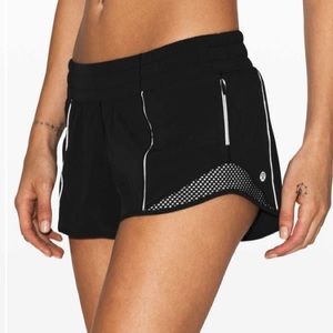 Black Lululemon Shorts Reflective 2.5"
